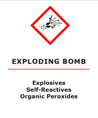 Explosives, Self-Reactive and Organic Peroxides GHS Pictogram for WHMIS 2015