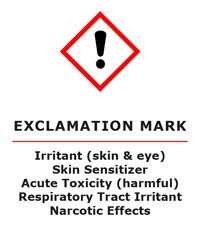 Exclamation mark hazard label – Chemscape