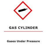 Gas cylinder physical hazard label - Chemscape