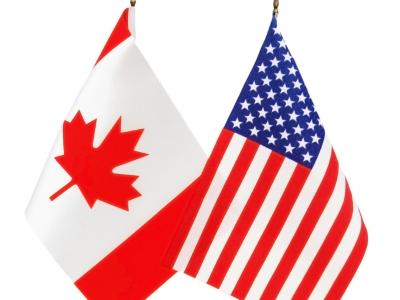 Canadian and USA Flags